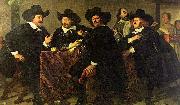 unknow artist, Four aldermen of the Kloveniersdoelen in Amsterdam